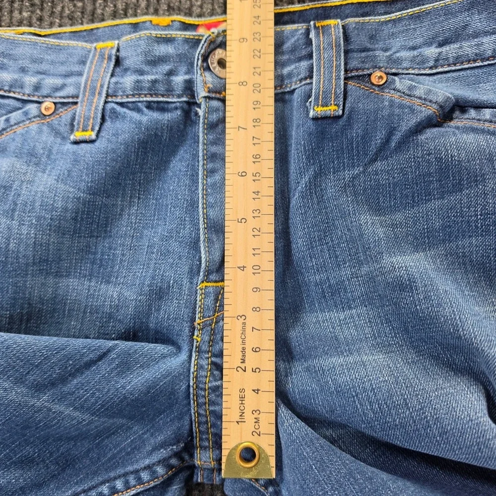 Lucky Brand Juniper Flare Jeans Womens 12 Blue Excellent Button Flap Pocket USA